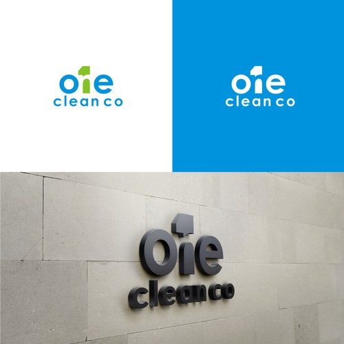One clean co negative space logo