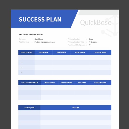 QuickBase Success Plan Ms. Word Template