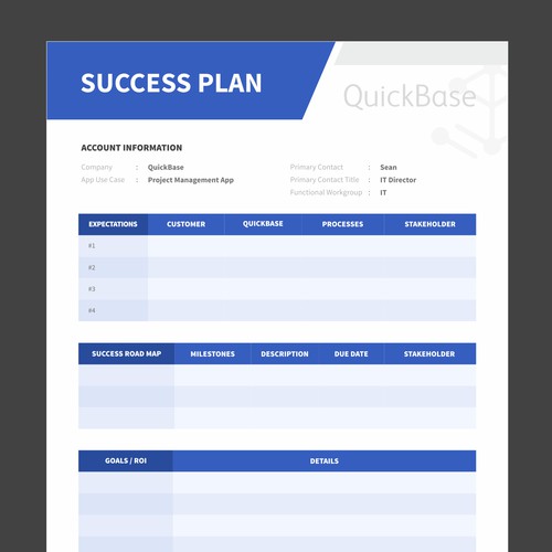 QuickBase Success Plan Ms. Word Template