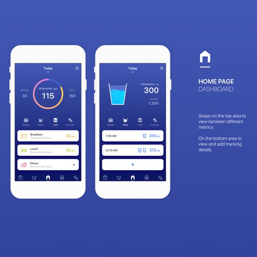 Weight loss app design