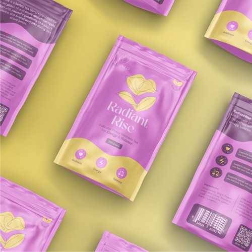 Bold & Bright Packaging for Women's Hormonal Wellness Tea
