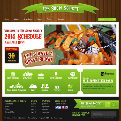 Create a new landing page for the Esk Show