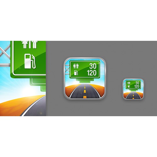 Create the icon design for the Road Sign iOS app
