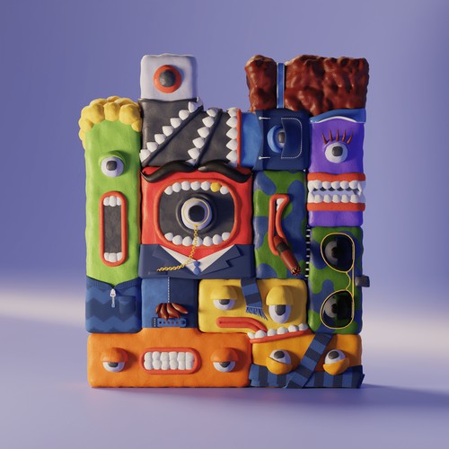 Clay tetris family