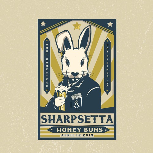 Vintage beer Rabbit illustration