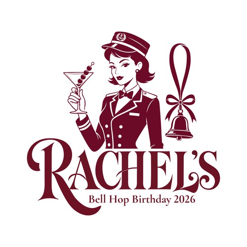 Elegant Cocktail Character Logo | Luxury Holiday Branding