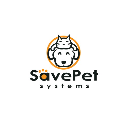 SAVEPET animal logo dog cat logo