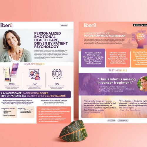 Health-Tech Brand Identity & Clinical One-Pager for Liber8