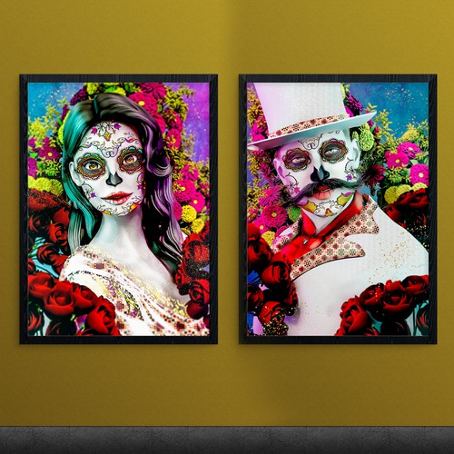 Día de los muertos paintings.