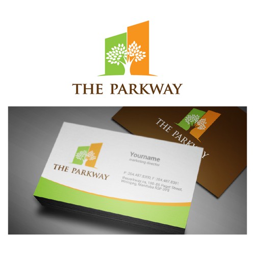 logo and business card for The Parkway