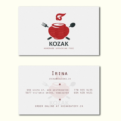 Kozak homemade Ukrainian food