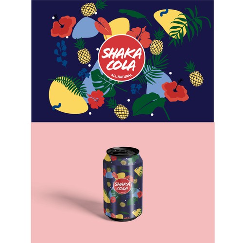 design for a tropical soda brand