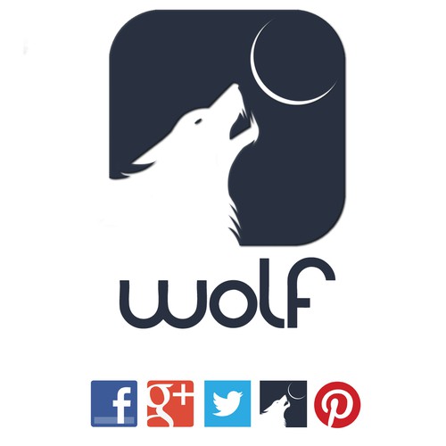 Create a FLAT logo for WOLF - The Next HUGE Social App - SiliconValley Start-up