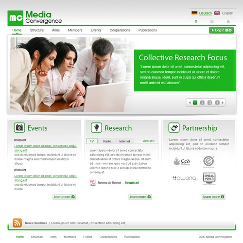 Website for Academic Research Focus “Media Convergence”