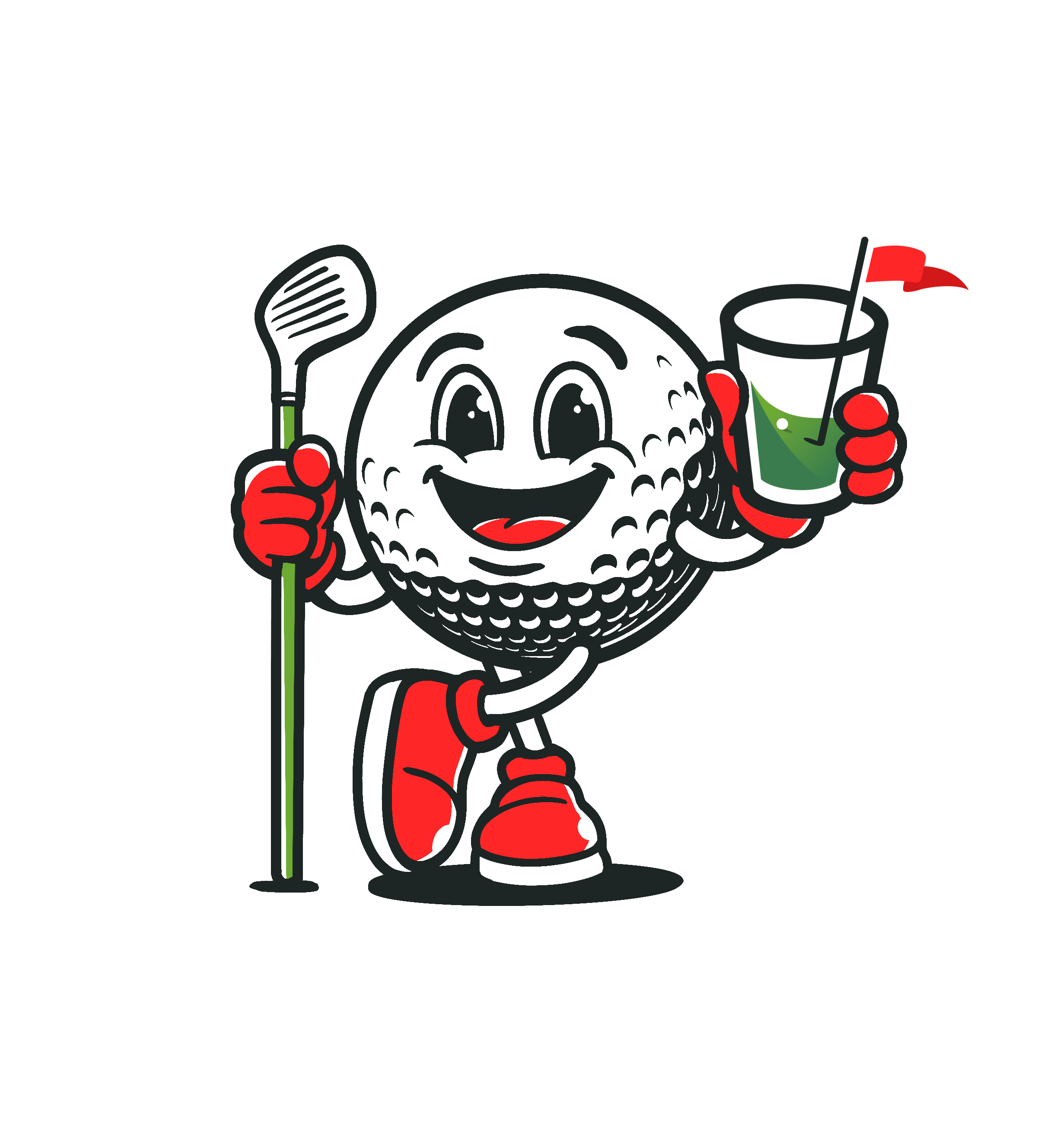 Indoor virtual golf logo for men