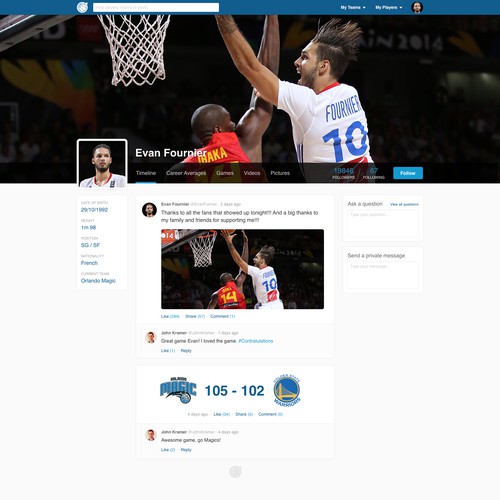 A social network for NBA players (and ballers from other leagues...)