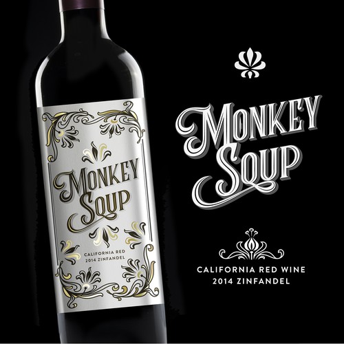 Monkey Soup wine label