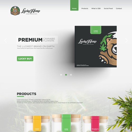 LuckyHemp Website Design