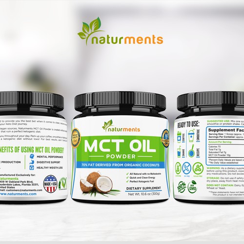 Clean Supplement Label Packaging Design