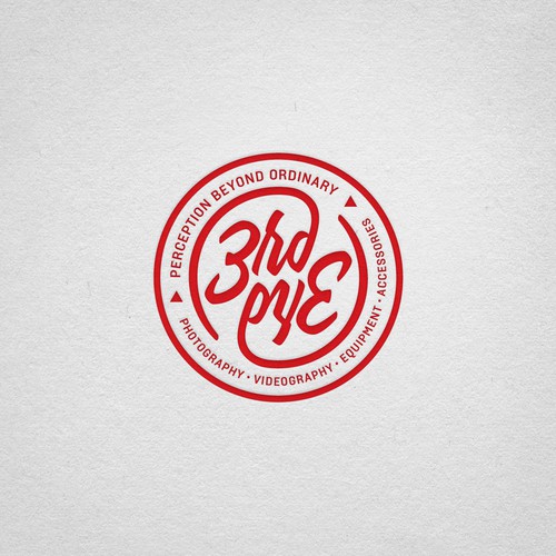 3rd eye. Ambigram logo for photography business