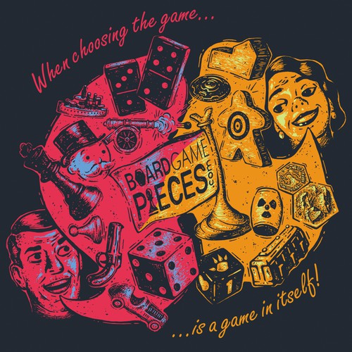 T-shirt Design for BoardGamePieces.com
