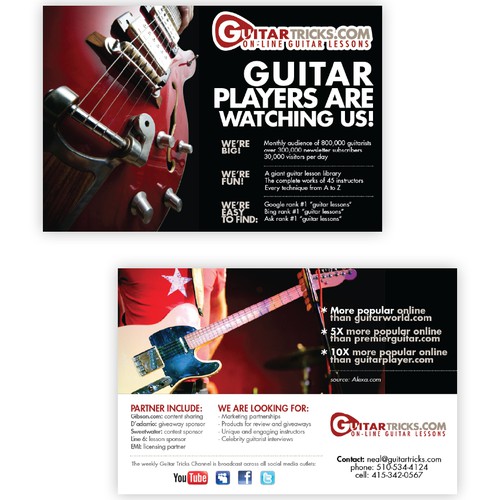 4x6 flyer for guitar website