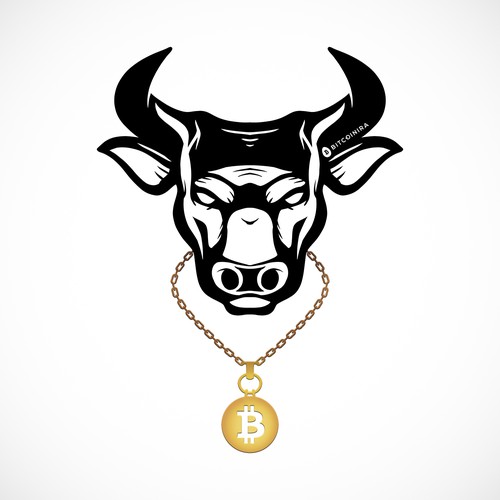 Bullhead with Bitcoin Necklace