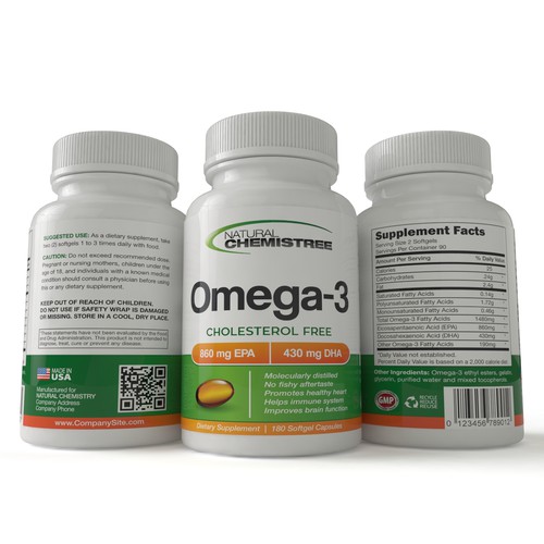 Attention creative designers - New Omega 3 Supplement product label to be designed!!