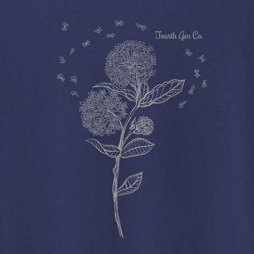 Milkweed flower T-shirt