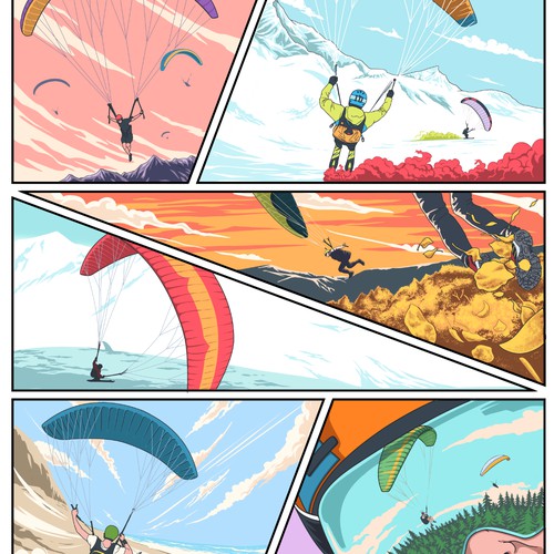 Design for Paragliding Theme T-shirt