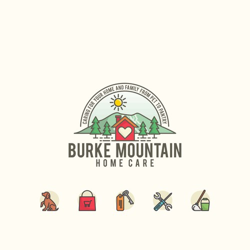 Colorful Logo Concept for Burke Mountain Homecare