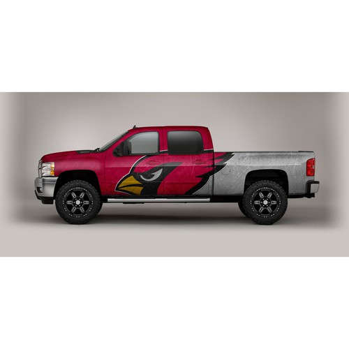 Customized Arizona Cardinals Pickup Truck