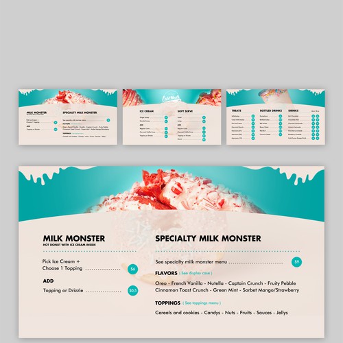 ColdMilk and Treats Menu Redesign