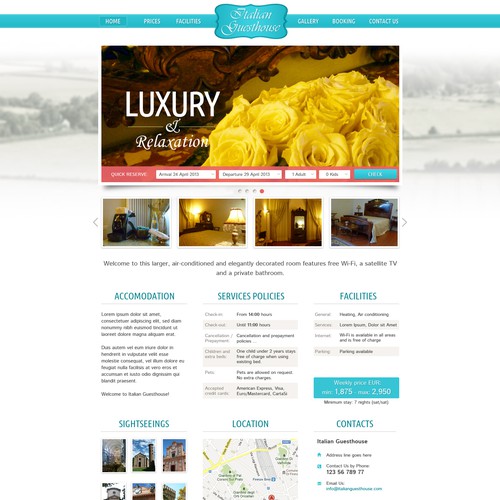 Guesthouse website