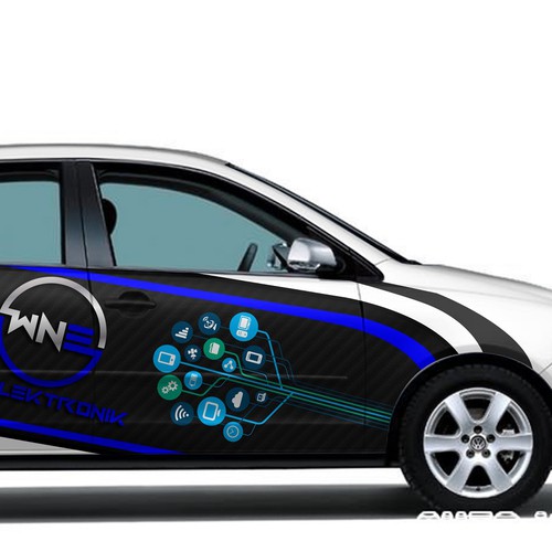 Amazing car ad design for WN-Elektronik (Car is VW Polo 9N_ 2006)