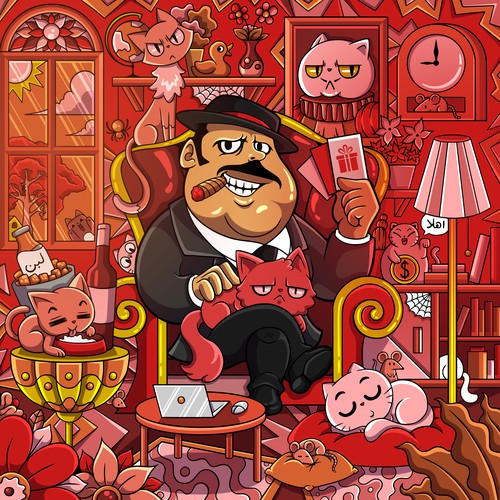 How many cats in this image?