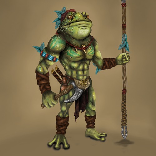 TRIBAL WARRIOR FROG.