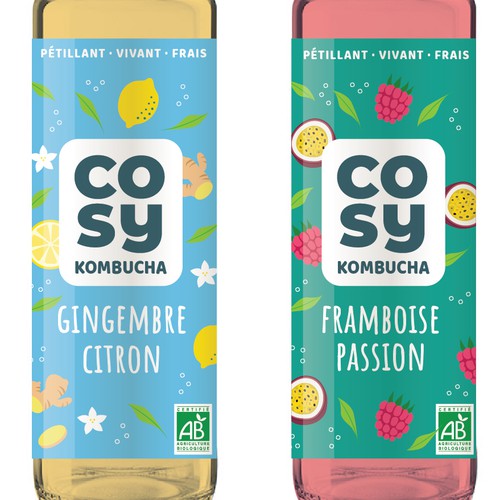 Playful Kombucha Label
