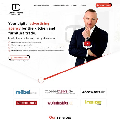 Christhieme.de Website Home page design