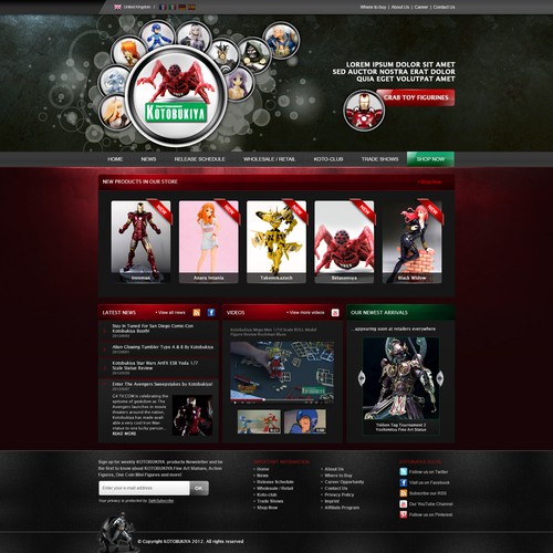 Kotobukiya needs a new website design