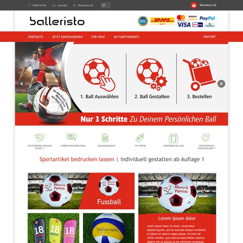 balleristo Home page redesign