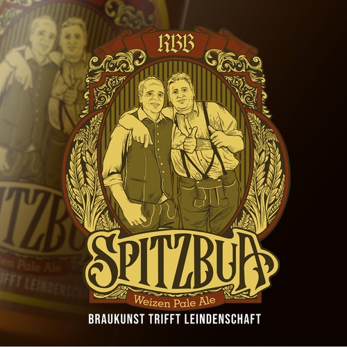 Clasic illustration for beer label
