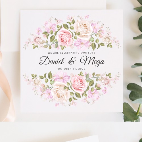 wedding floral frame
