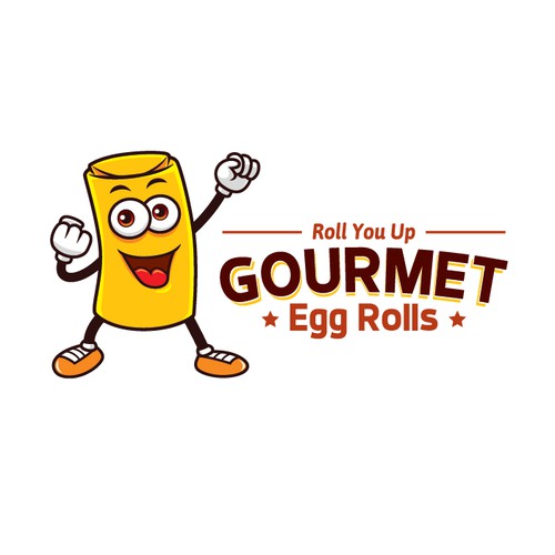 Mascot logo for Egg Roll restaurant