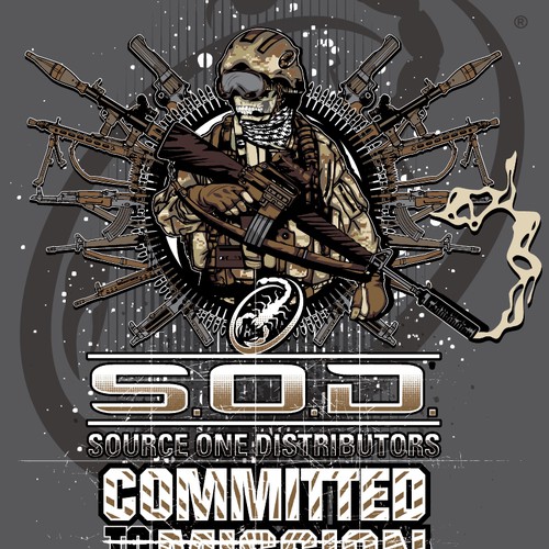 Create a BADASS Winning thirt design for SOD!