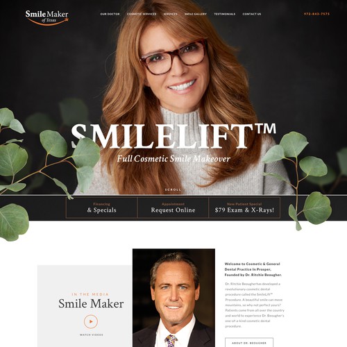 Website Promoting The SmileLift Procedure
