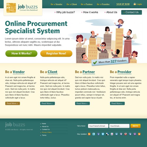 Innovative Website Design for A Job Portal with A Lot of Buzz 