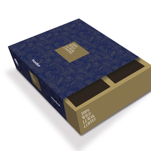 Specialty Coffee (Luwak Coffee) bag and box design.