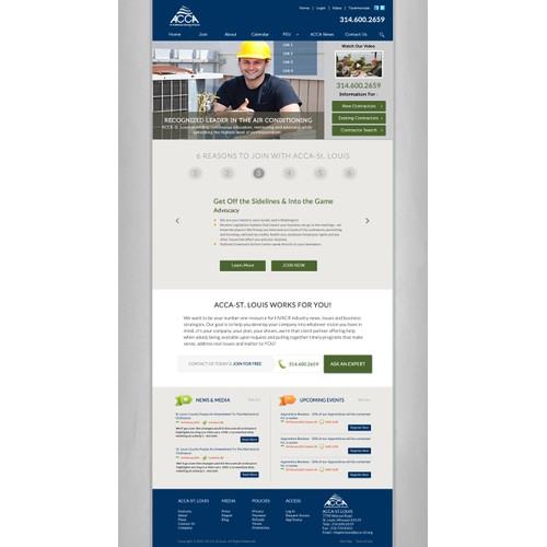 Create a new website for an HVAC industry association