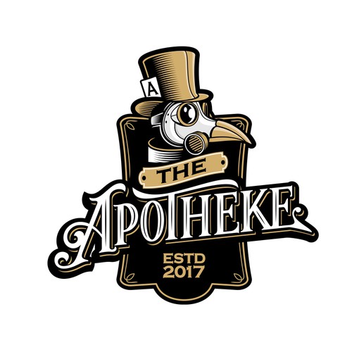 Unique and fresh Apotheke logo design
